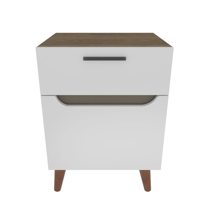 Hanah Home Losso Mesilla de Noche Blanco y Roble Hanah Home Losso Mesilla de Noche Blanco y Roble